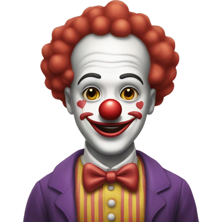 Clown with heart eyes emoji