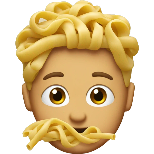 Emoji having pasta emoji