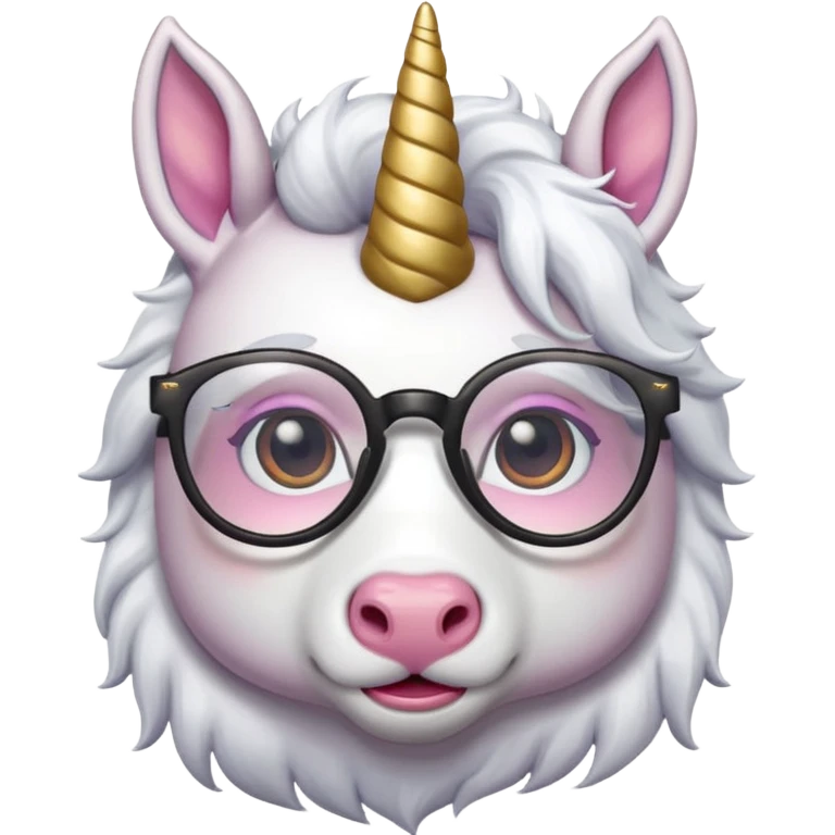 unicorn face with glassess emoji