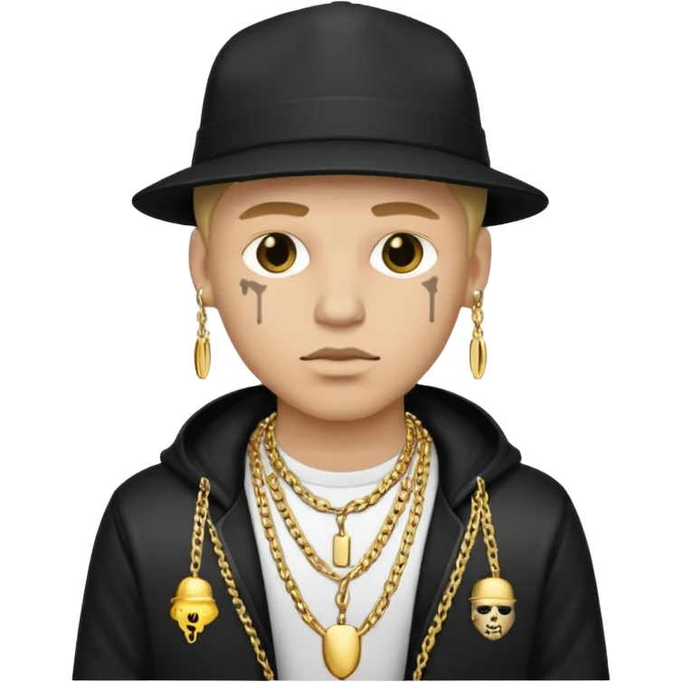 a white guy with a drip gangster emoji