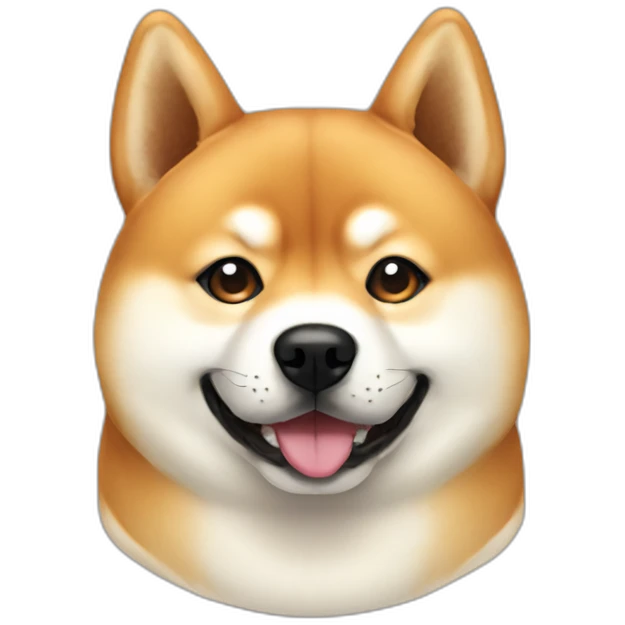 fat Shiba dogs wearing ear maf emoji
