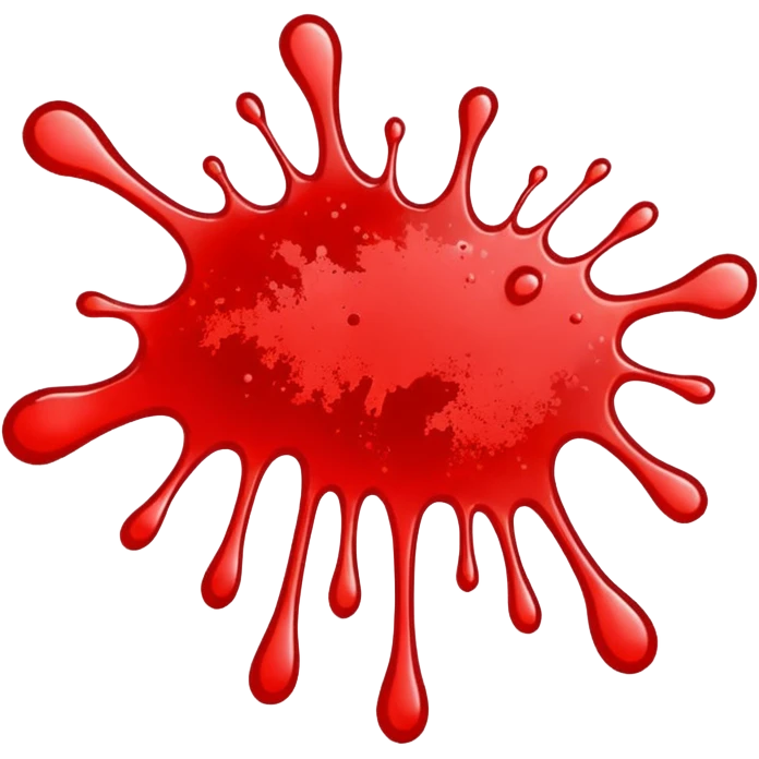 paint splatter, only bucket, spilled paint, red color. emoji