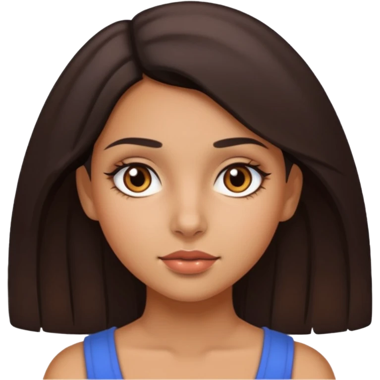 Latina girl with tight, dull facial skin emoji