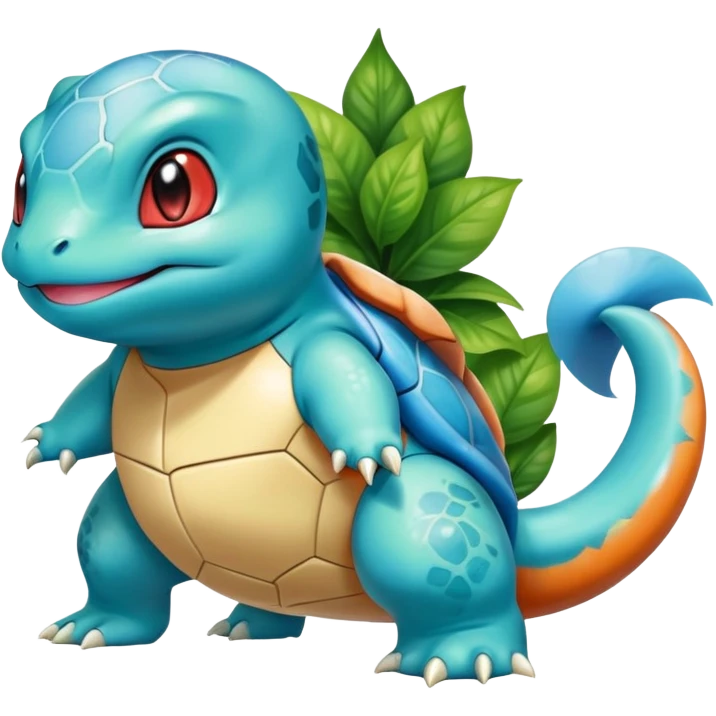 Shiny Exotic Bulbasaur-Squirtle-Charmander-Hybrid-Creature emoji