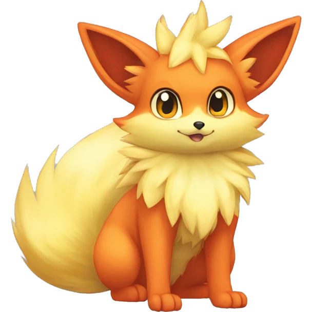  Fennekin-Flareon—Vulpix-Fakemon Full body emoji