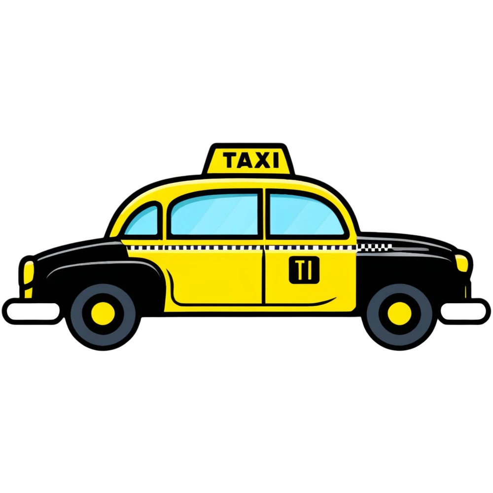yellow taxi cab emoji
