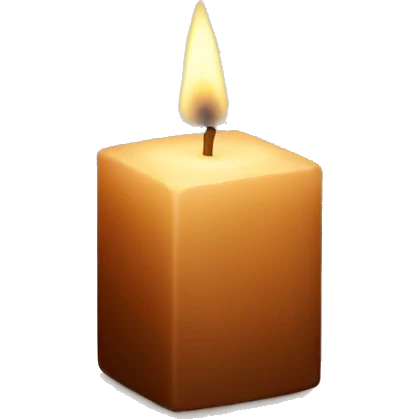 Brown square candle emoji