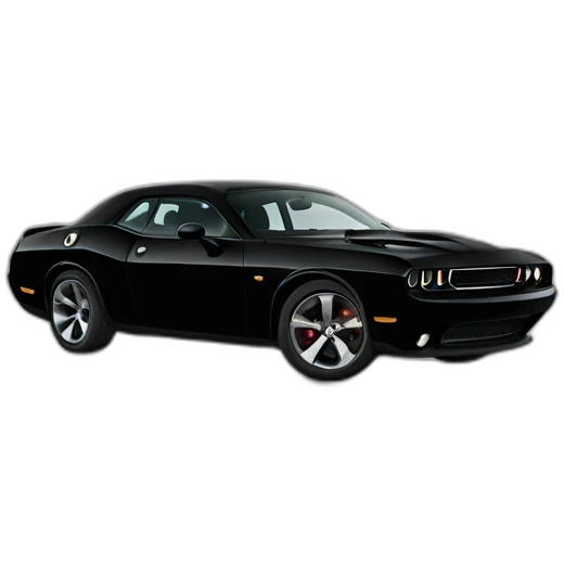 Black Dodge challenger emoji