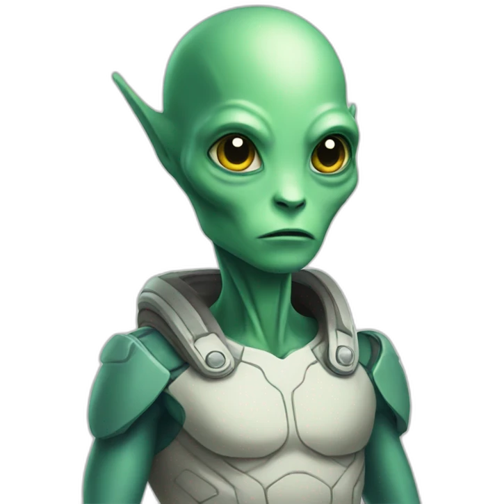Super calm alien emoji