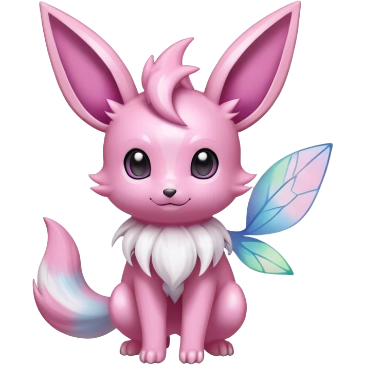 Shiny-Pastel-Eeveelution-Cute-Fakemon-Fairy-Pokémon-fusion full body emoji