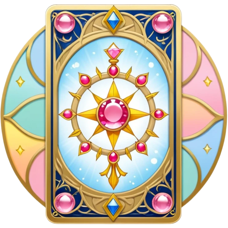 magical tarot-like card inspired by the Clow Cards from Cardcaptor Sakura emoji