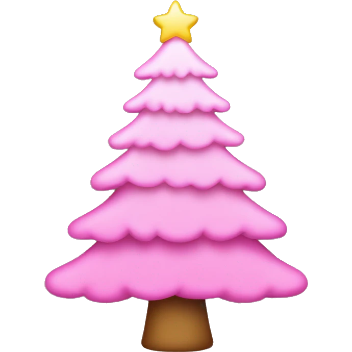 pink Christmas tree  emoji