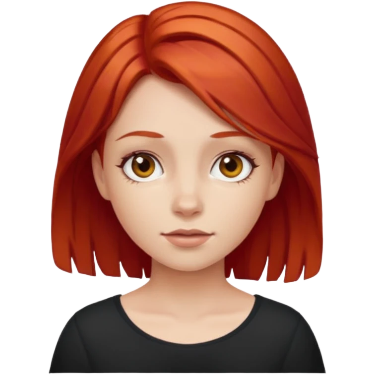 Niña con pelo rojo  emoji
