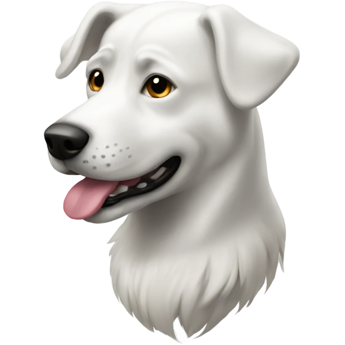 Perro blanco  emoji