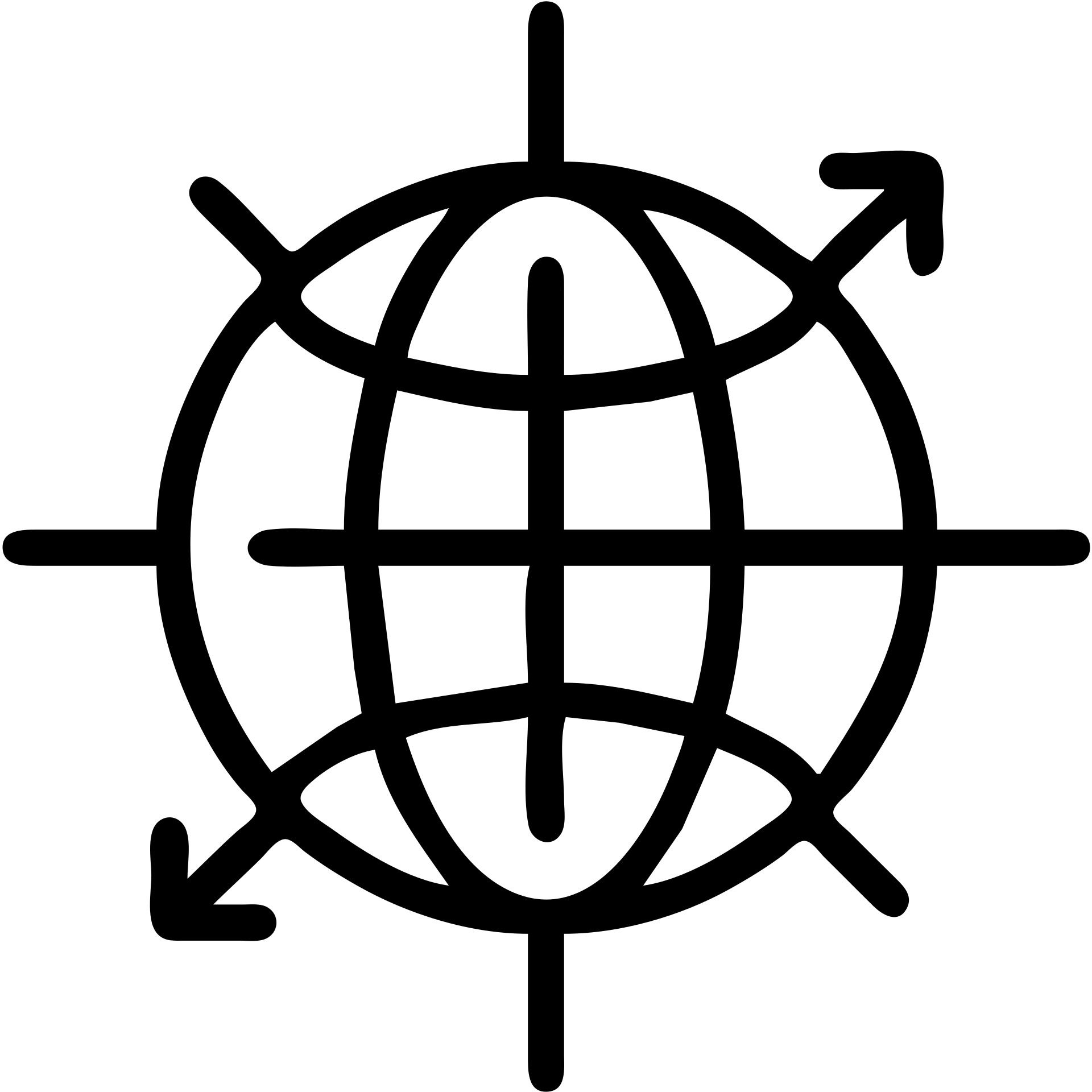 world globe with trade arrows, global market emoji
