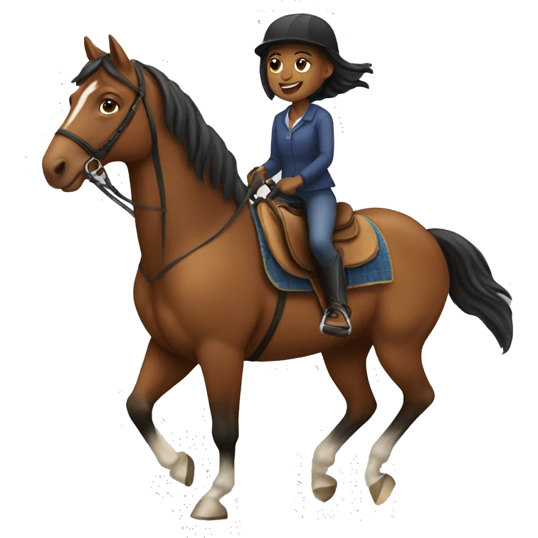Girl riding horse emoji