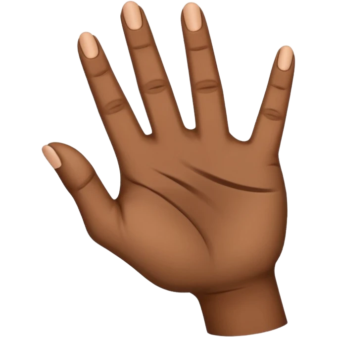 A flat hand with the palm facing towards me and the middle finger bent 90 degrees emoji