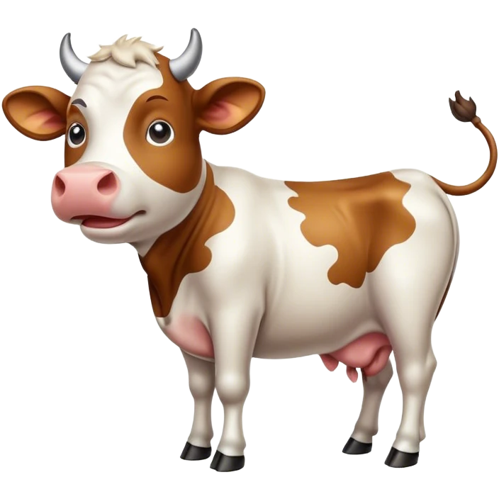 Farting cow emoji