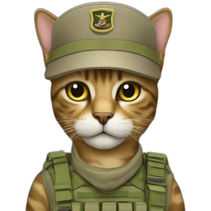 Military cat emoji