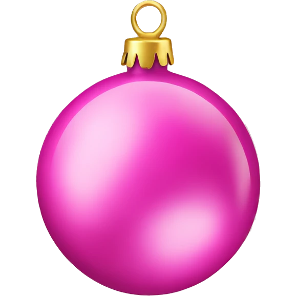 Pink christmas decorations emoji