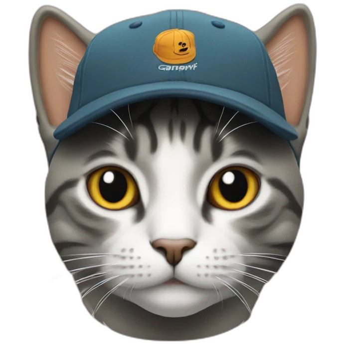Cat wearing carhartt cap emoji