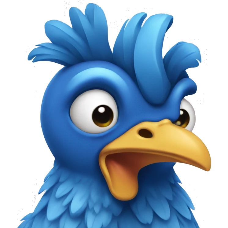Blue chicken  emoji