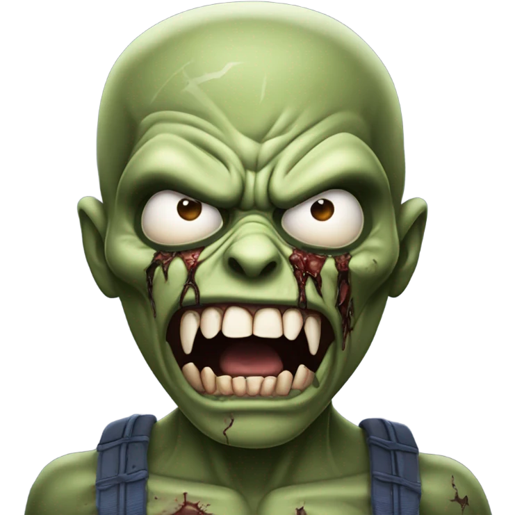 Zombie Spiderman angry Face  emoji
