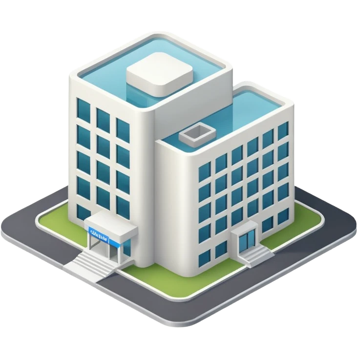 hospital isometric view building emoji