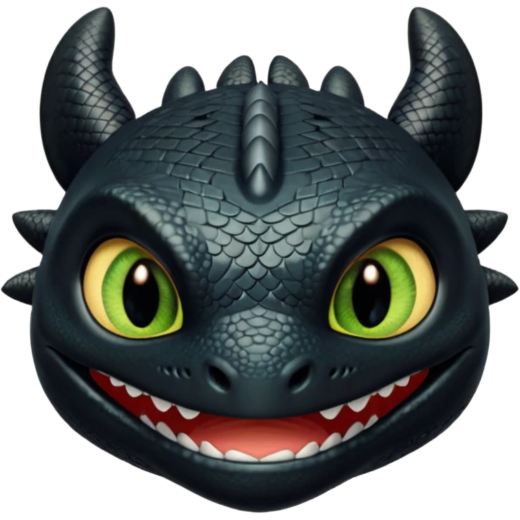 Toothless face only from how to train your Dragon accurate  emoji