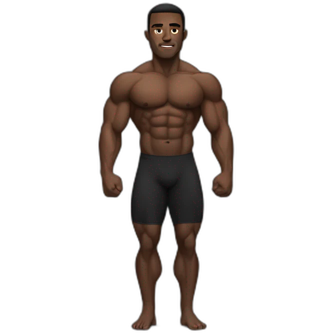 Black bodybuilder emoji