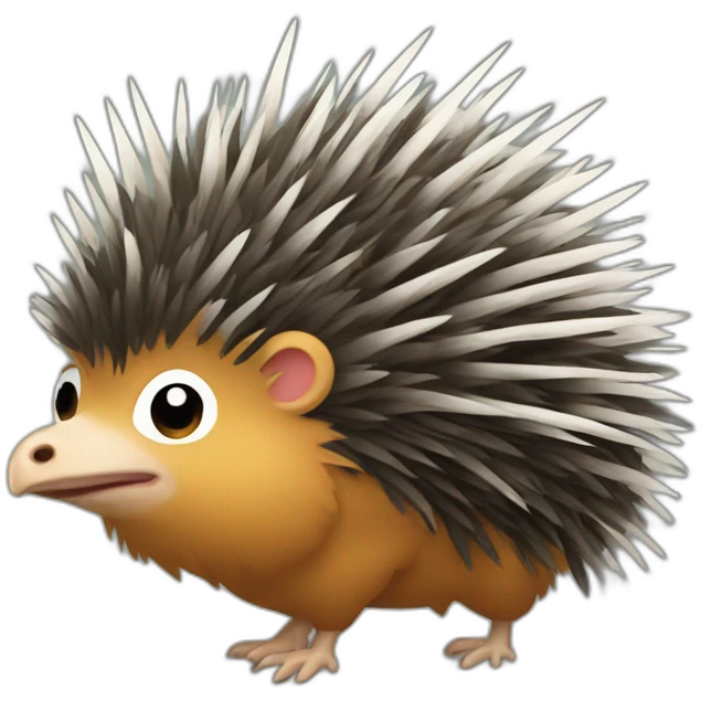Porcupine-chicken emoji