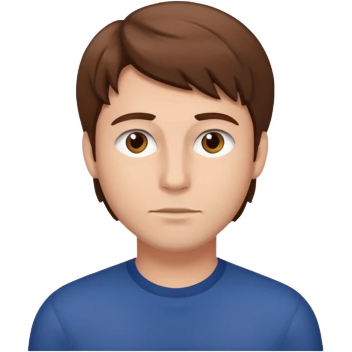 man body with brownhair emoji