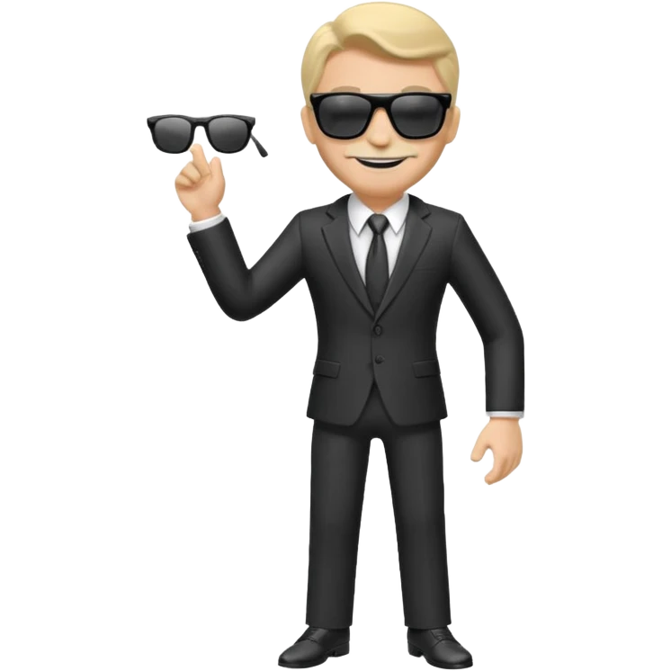 monopoly figurine man with sunglasses emoji