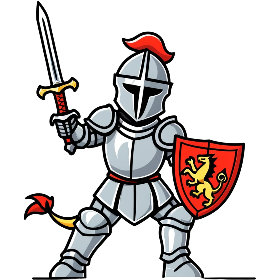 Knight Saint George slaying a dragon emoji