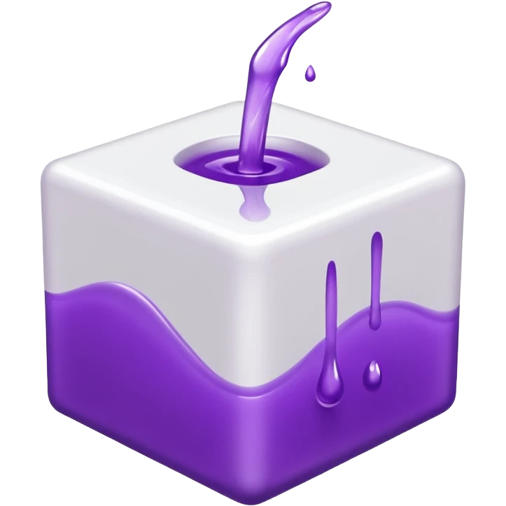 a white cub with purple liquid that is tipped over with the liquid slightly pouring out emoji