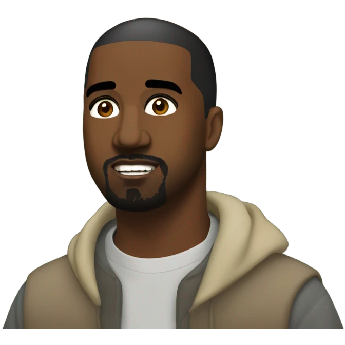 Kanye West in front of a mountain range emoji