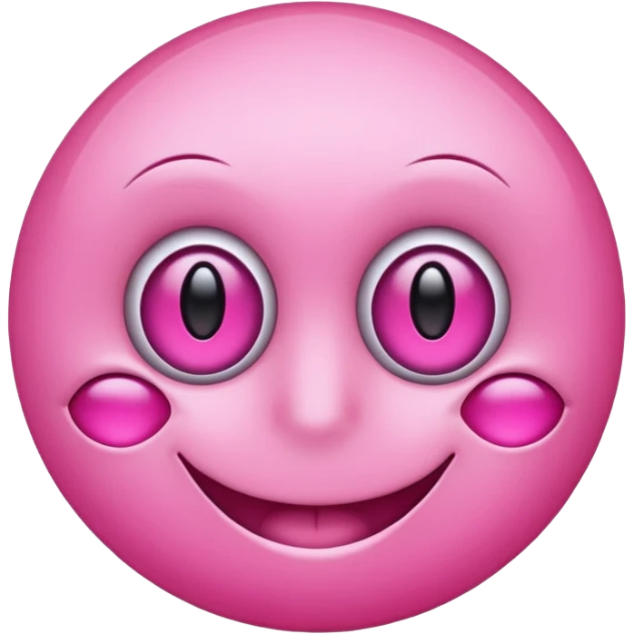 Emotional eyes smiley face with pink shine around it emoji