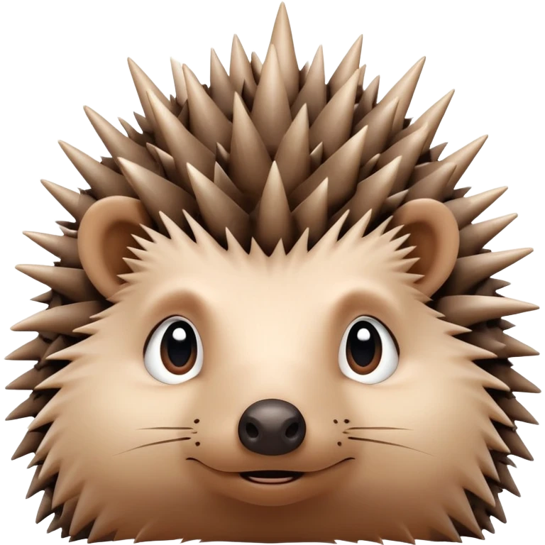really cute confused hedgehog face with wooden thorny bramble stem wrapped around its forehead, spiky asymmetric thorns, no leaves, only face and neck visible emoji