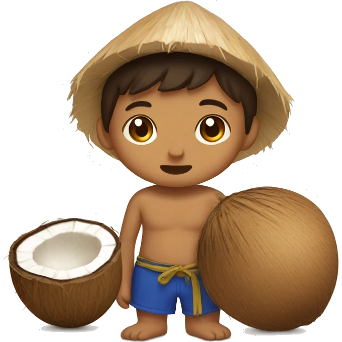 Philipine boy with coconut emoji
