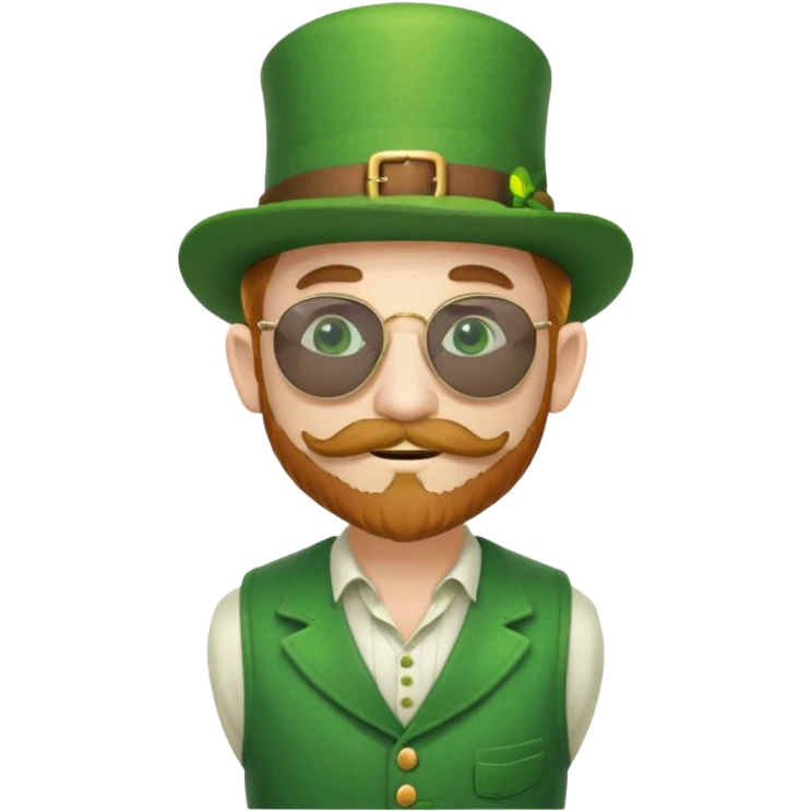 hippy leprechaun with thin mustache emoji