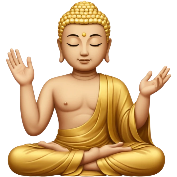 Make Buddha showing rock sign emoji