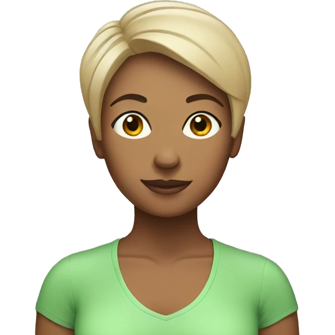 women yoga teacher with short hair emoji