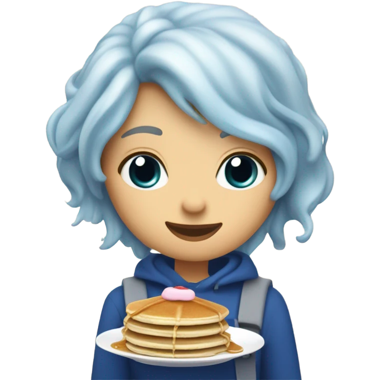 a blueberry pancake scottish cup of ice cream pickle girl filling full of love emoji