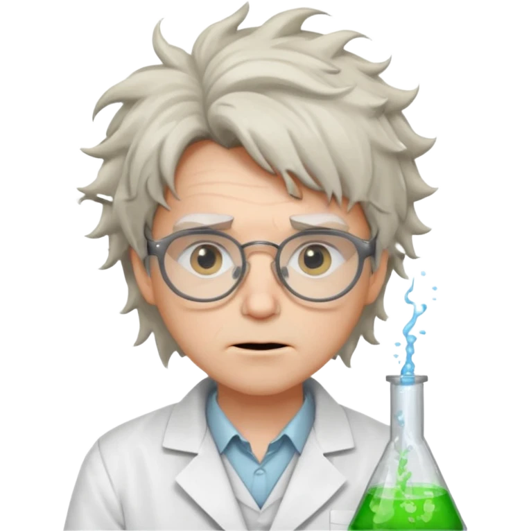 Un savant fou avec des lunettes emoji