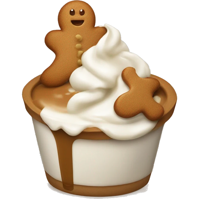 Yohgurt with gingerbread on emoji