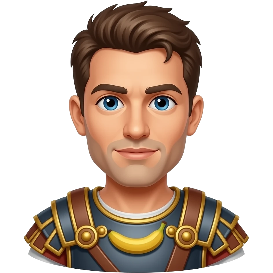 banana man is wearing ancient rome clothes emoji