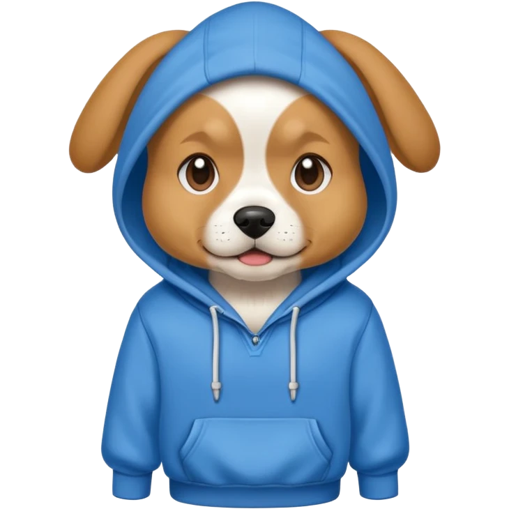 Dog wearing hoodie  emoji