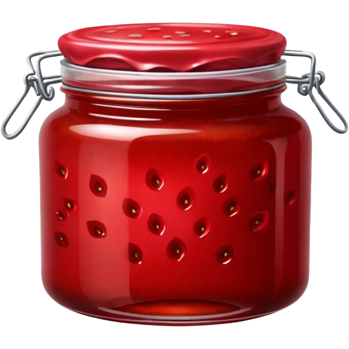 Pot confiture fraise emoji