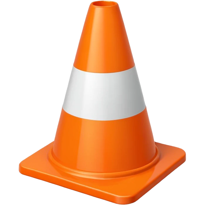 Orange cone emoji
