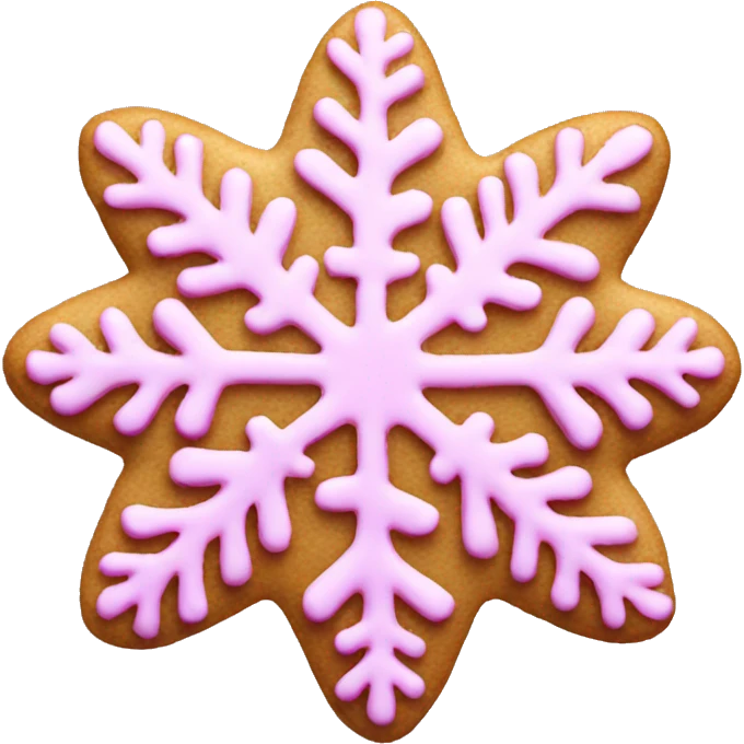 pink snowflake cookie  emoji